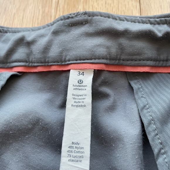 Lululemon Commission Gray Mens Pants 34 - Picture 5 of 7